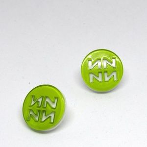 Lime Z Logo Earrings